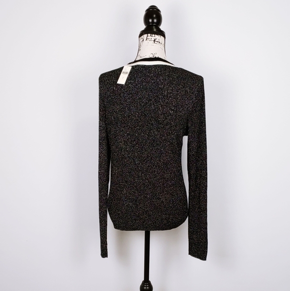 ANTHRO Moth Knit Shimmer Pullover Sweater Top - Picture 4 of 9